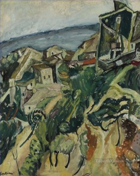 Expresionismo Painting - Casas junto al mar Chaim Soutine Expresionismo